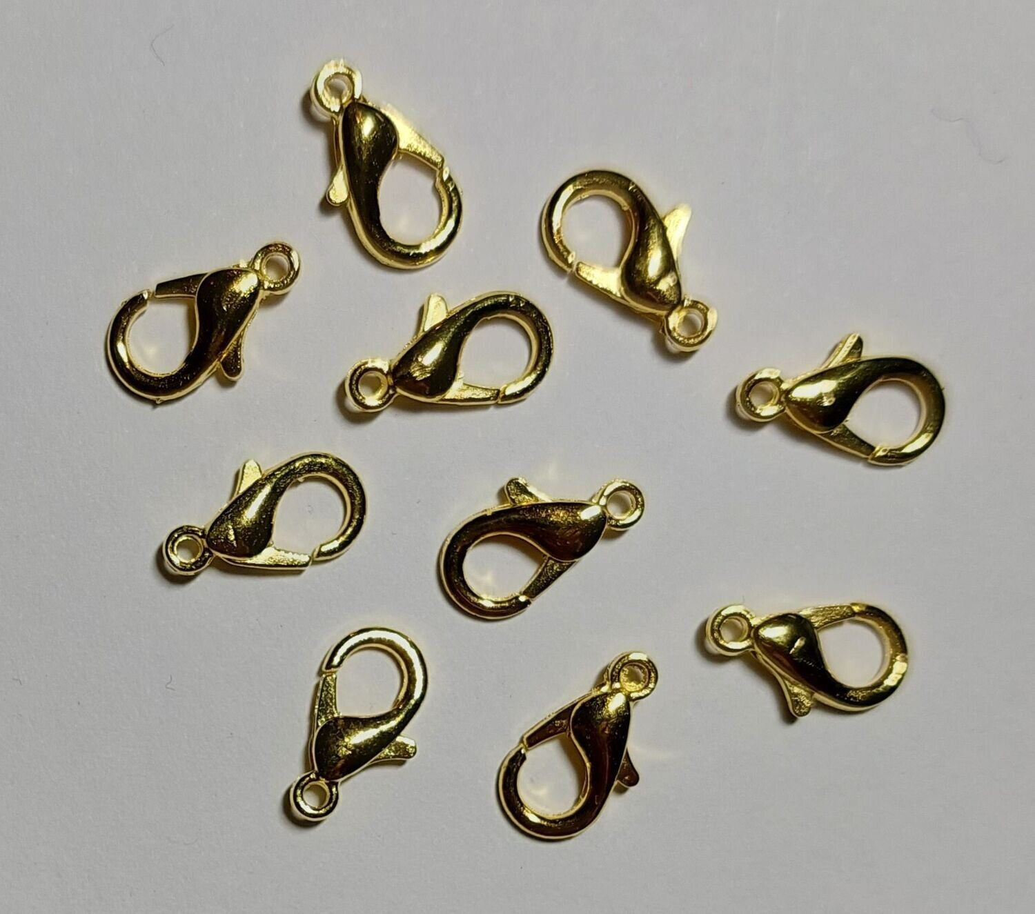 Karabijn slotje goud 10 mm