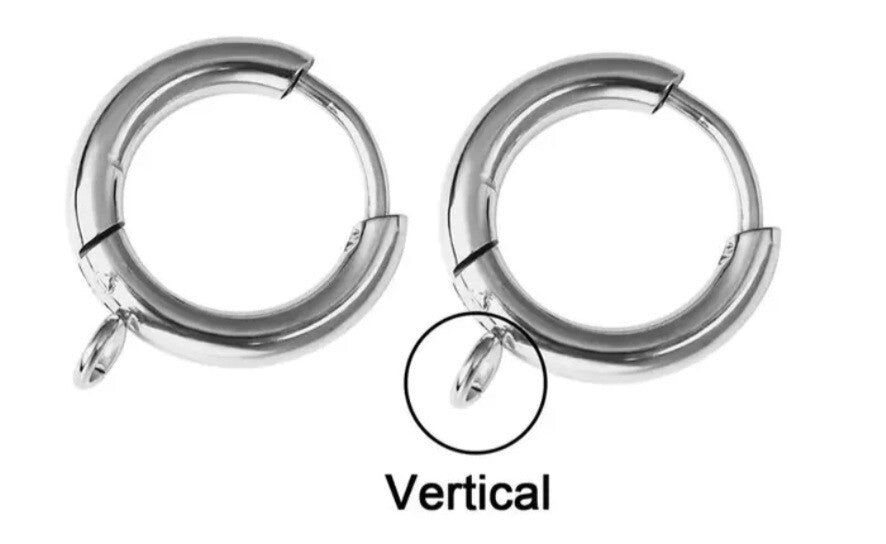 Oorbel zilver 12mm (RVS)