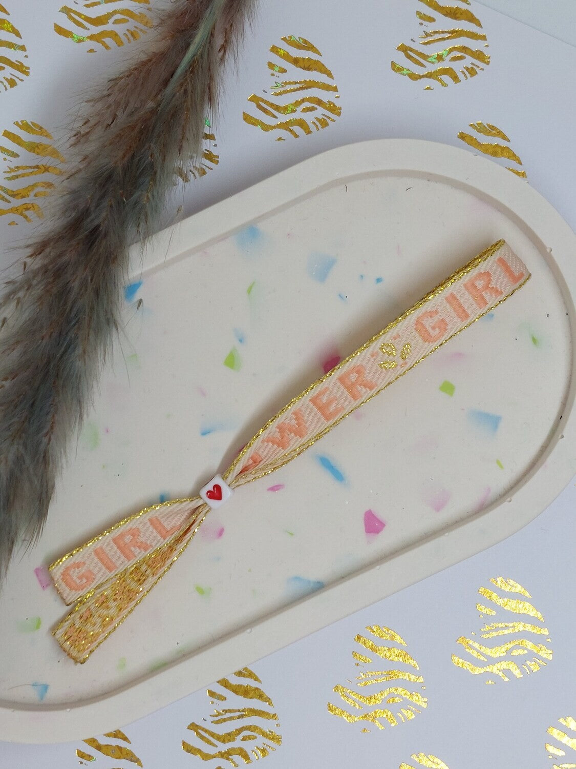 Lint armbandje "girl power"