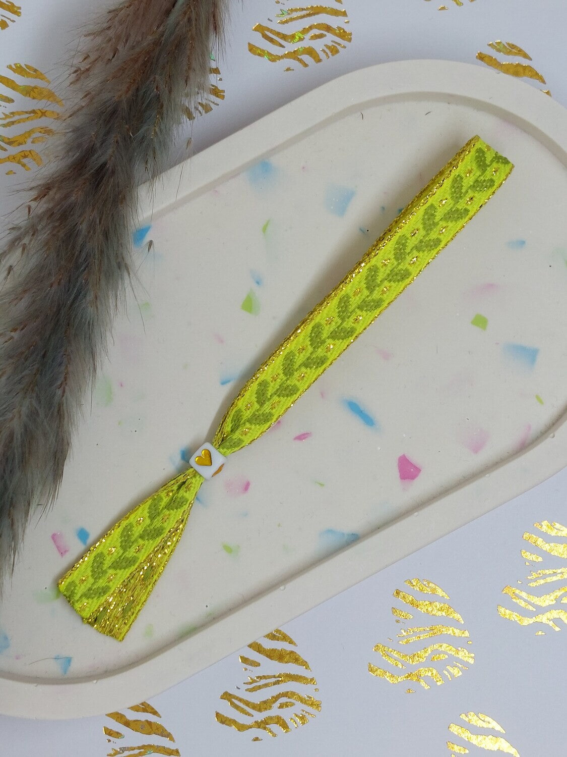 Lint armbandje "blad"