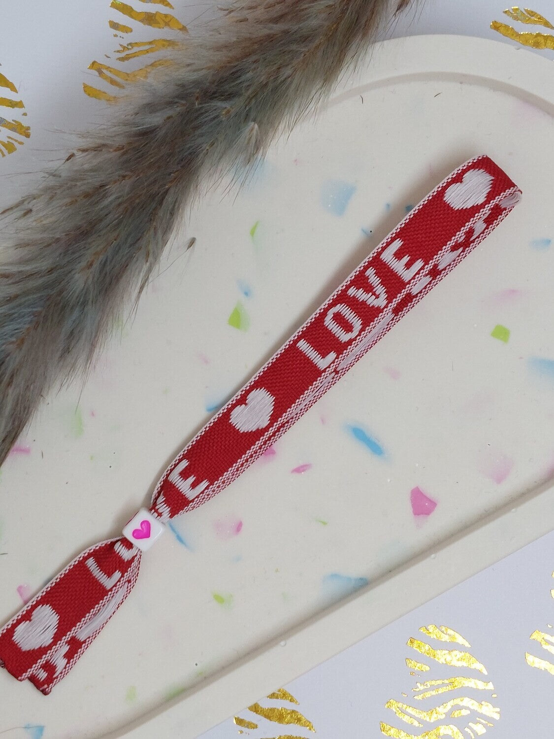 Lint armbandje "love"