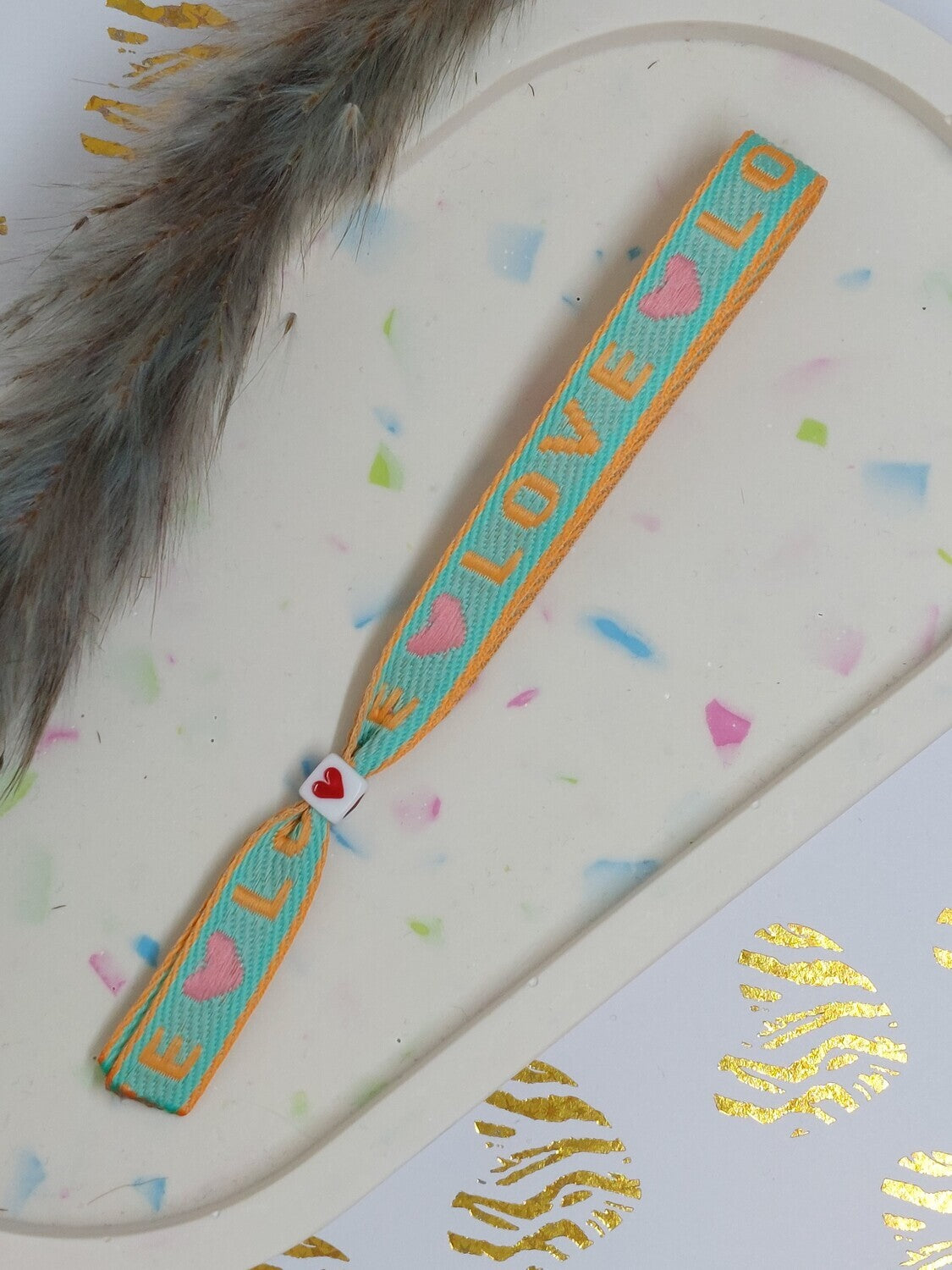 Lint armbandje "love II"