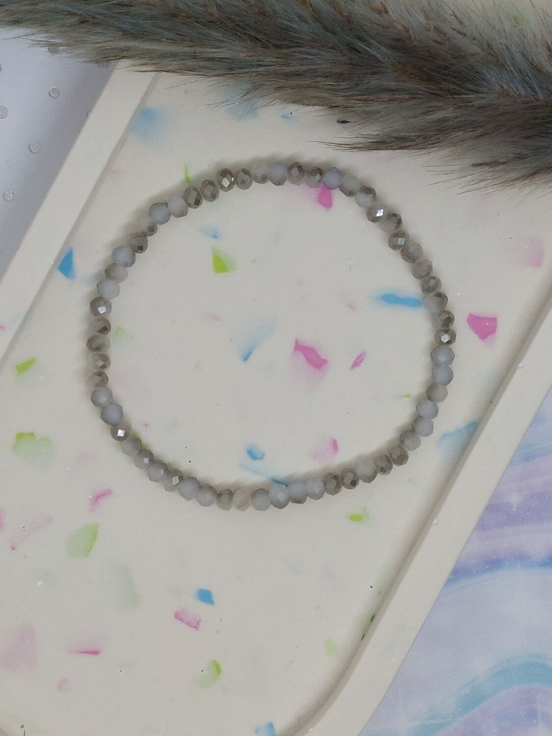 Armbandje Licht grijs/zilver