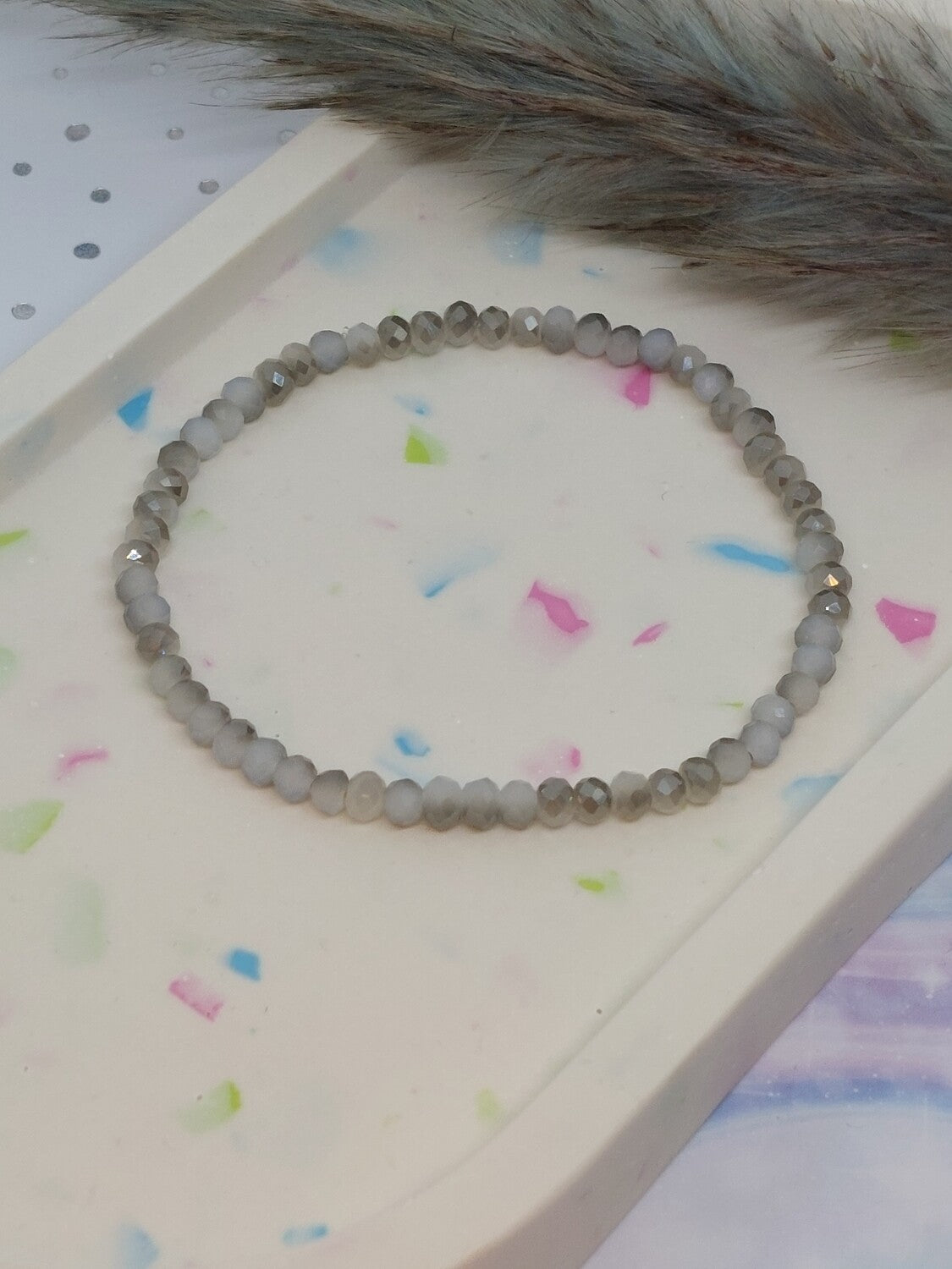 Armbandje Licht grijs/zilver