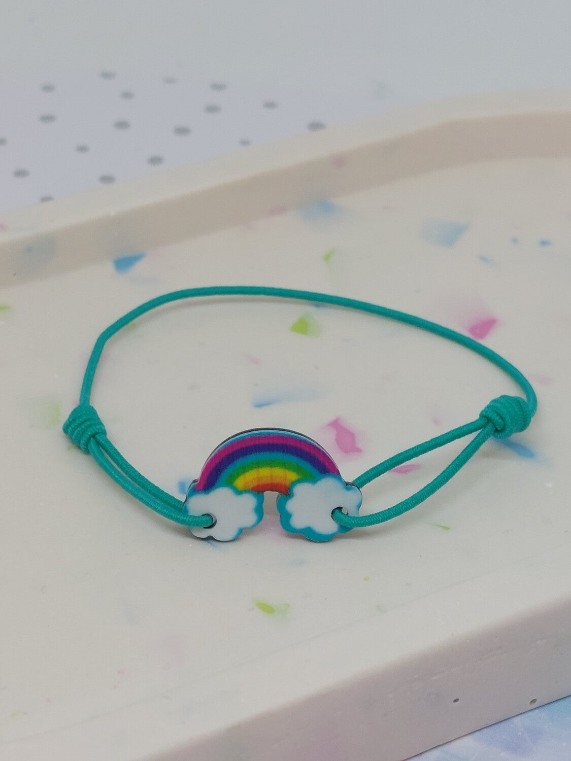 Armbandje rainbow groen