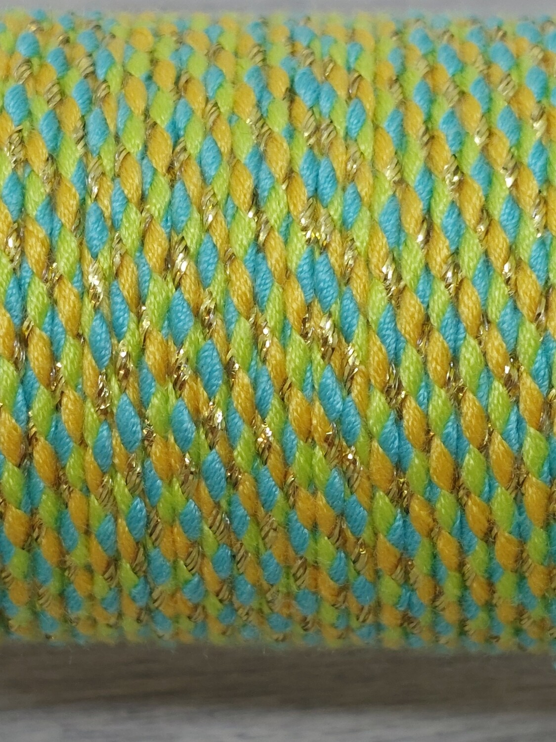 Trendy koord Geel/blauw/goud