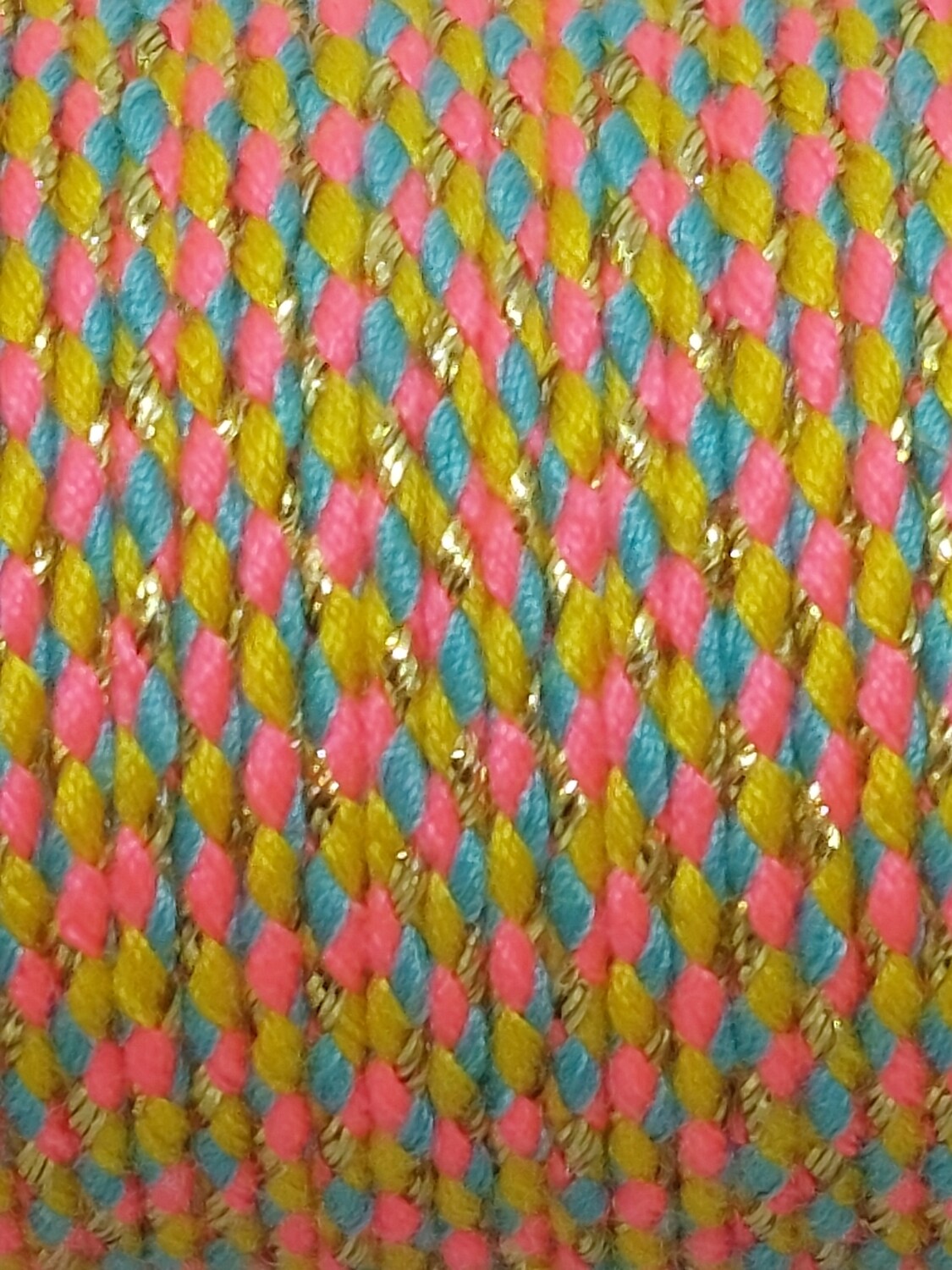 Trendy koord Geel/roze/goud