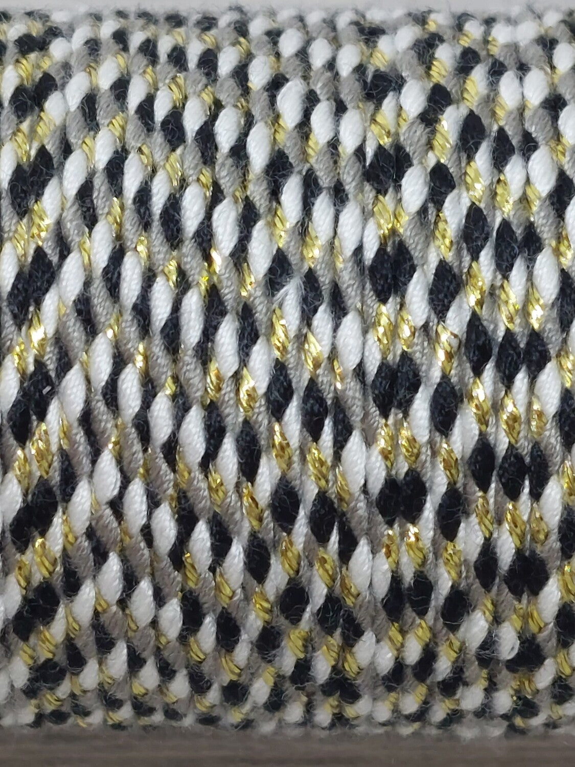 Trendy koord Wit/zwart/goud