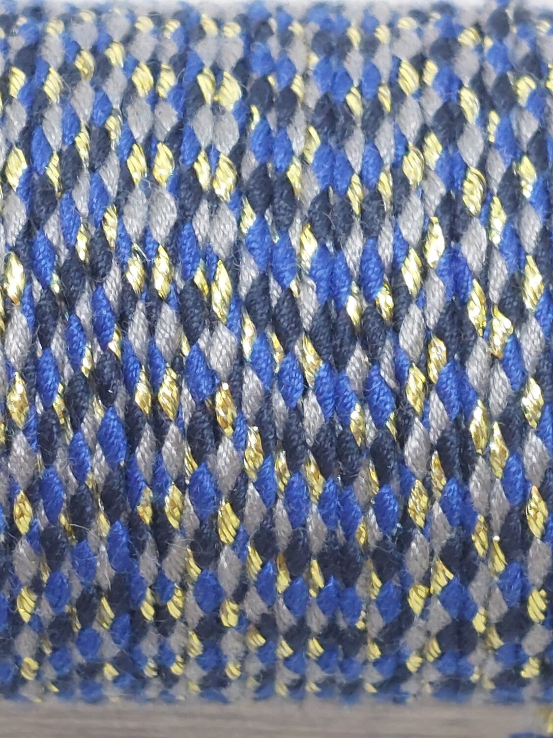 Trendy koord Grijs/blauw/goud