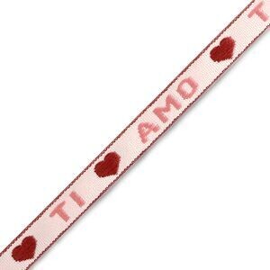 Lint met tekst "ti amo" pink/warm red