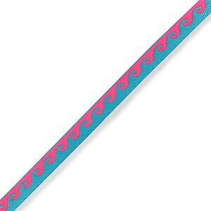 Lint met tekst "waves" neon pink/blue
