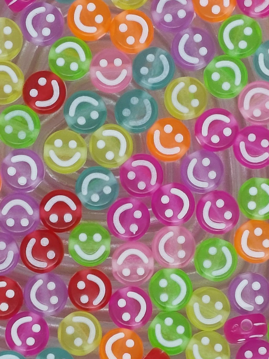 Acrylkraal smiley multicollor