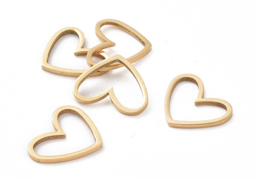 Bedel open hart goud