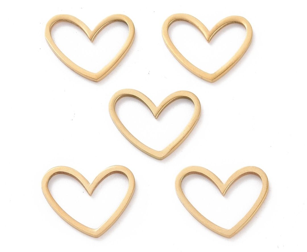 Bedel open hart goud
