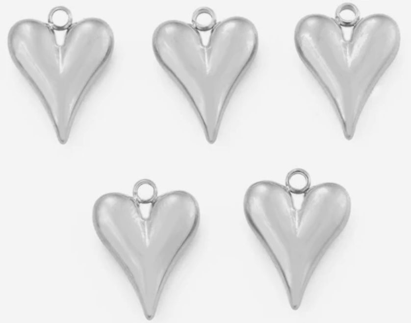 Bedel hart groot zilver