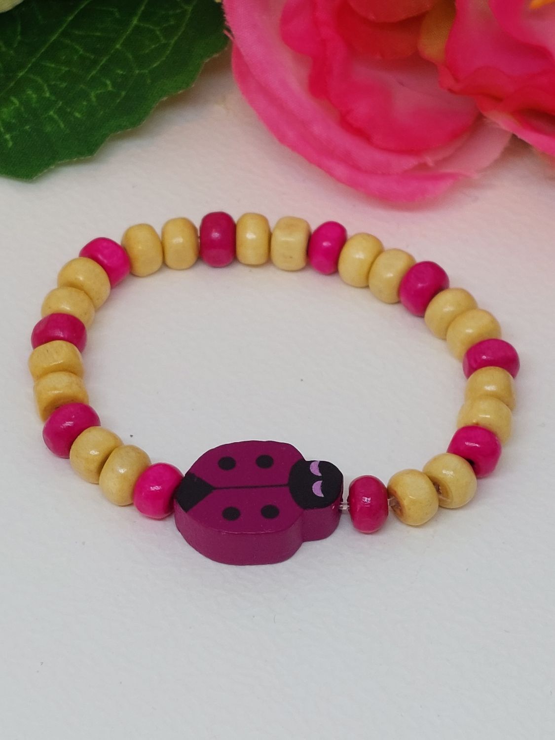 Lieveheersbeestje paars met roze