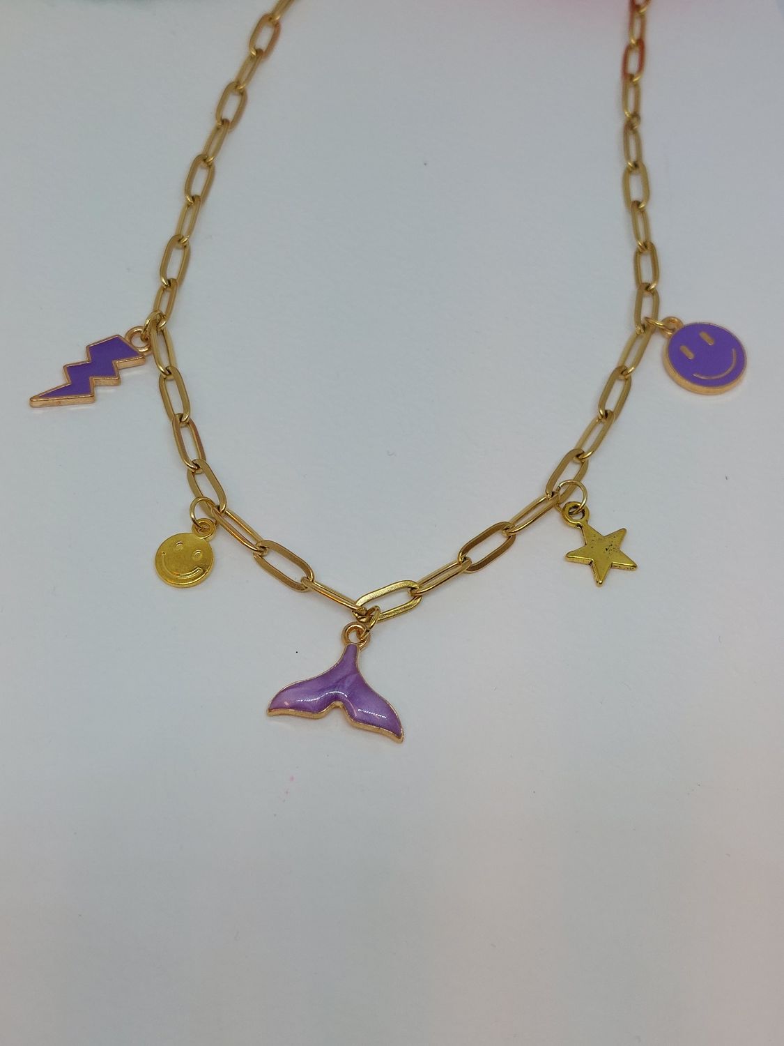Ketting Paars/goud