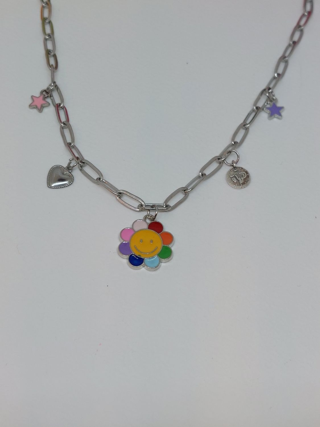 Ketting zilver/multicolor