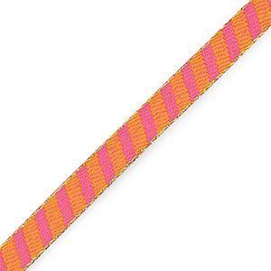 Lint met tekst strepen Orange-pink
