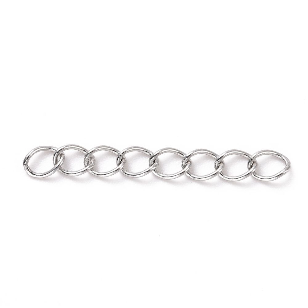 Verlengketting zilver (RVS)
