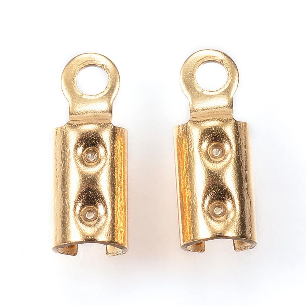 Eindkapje 3mm goud (RVS)