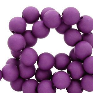 Dark cherry purple 4 mm acryl kralen