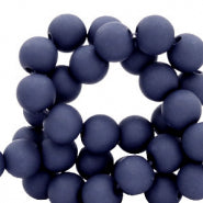 Navy blue Acryl kralen 4mm