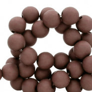 Sepia brown Acryl kralen 4mm
