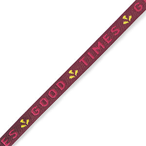 Lint met tekst "good times" Purple-pink