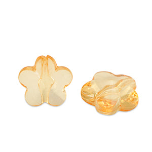 Acryl kralen bloem Spectra yellow transparent