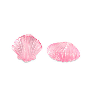 Acryl kralen schelp Transparant pink