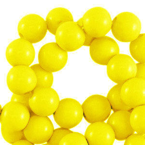 Shiny Yellow 4mm Acryl kraal