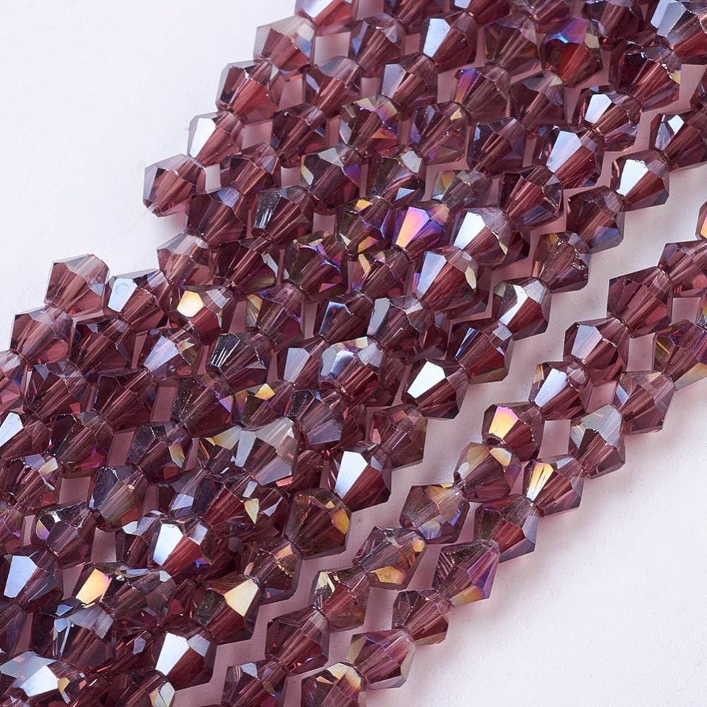 Bicone kraal Plum (aubergine) 4mm