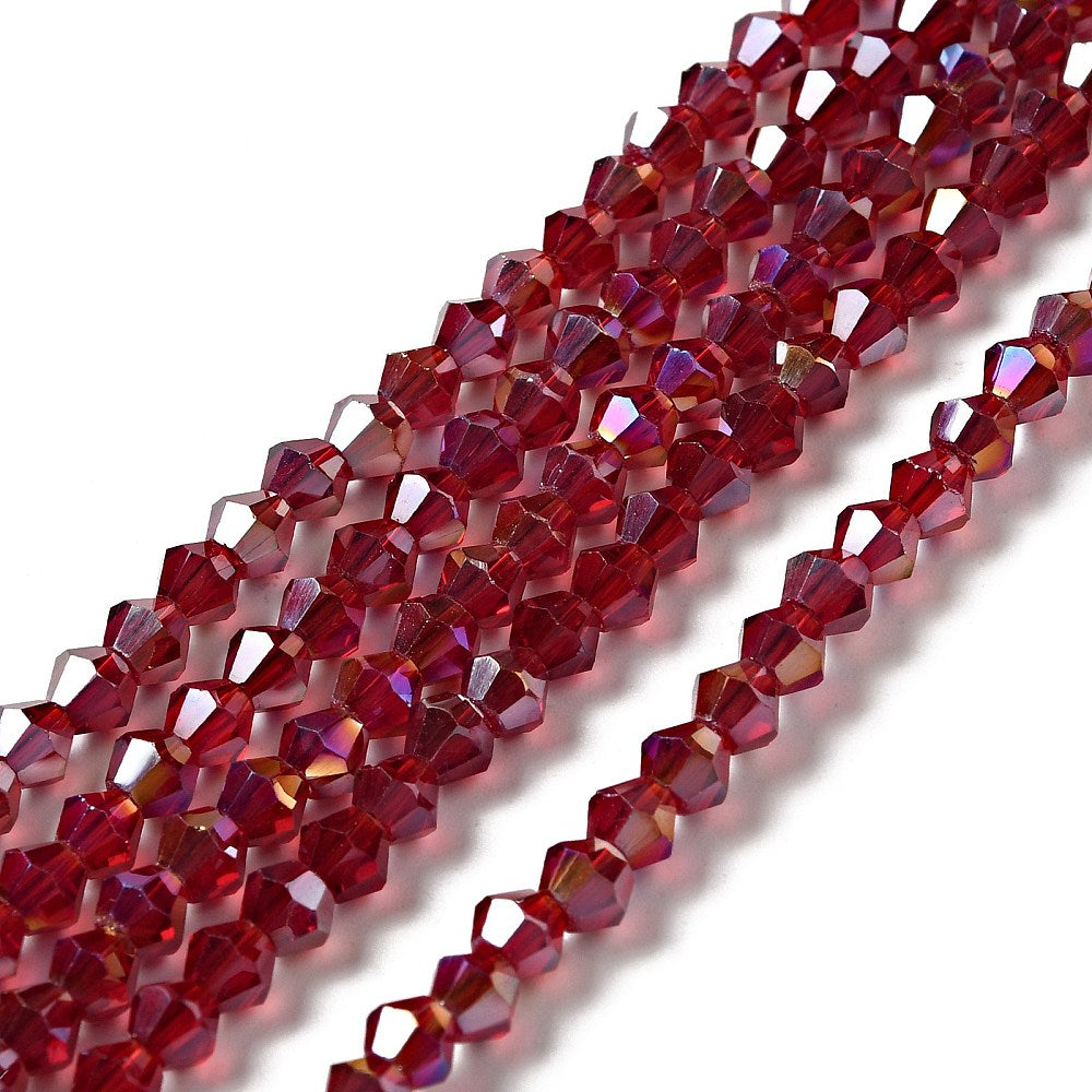 Bicone kraal Dark red 4mm