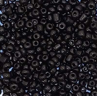 Rocailles Zwart 6/0 (4mm)