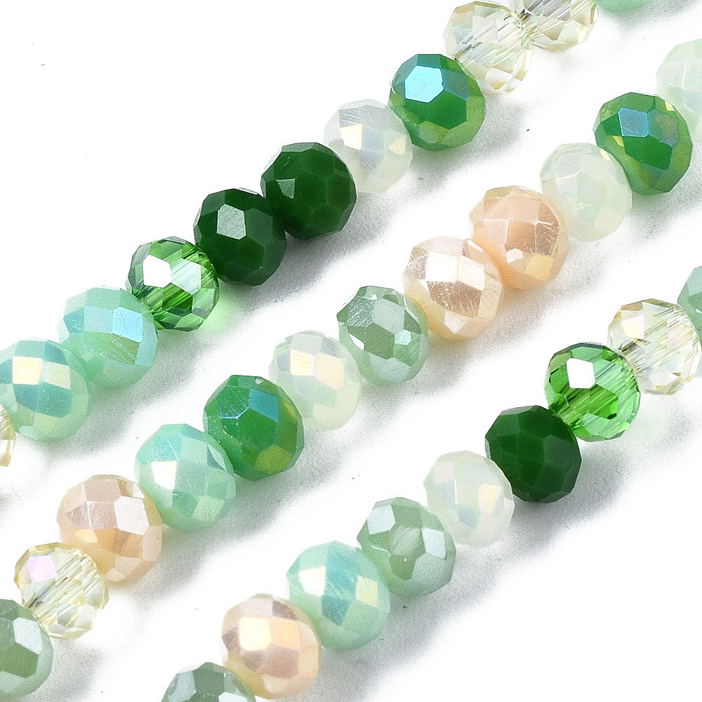 Facetkraal rondelle Green 4.5 mm