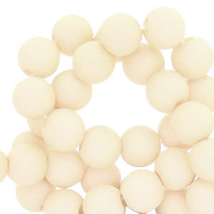 White blush Acryl kralen 6mm