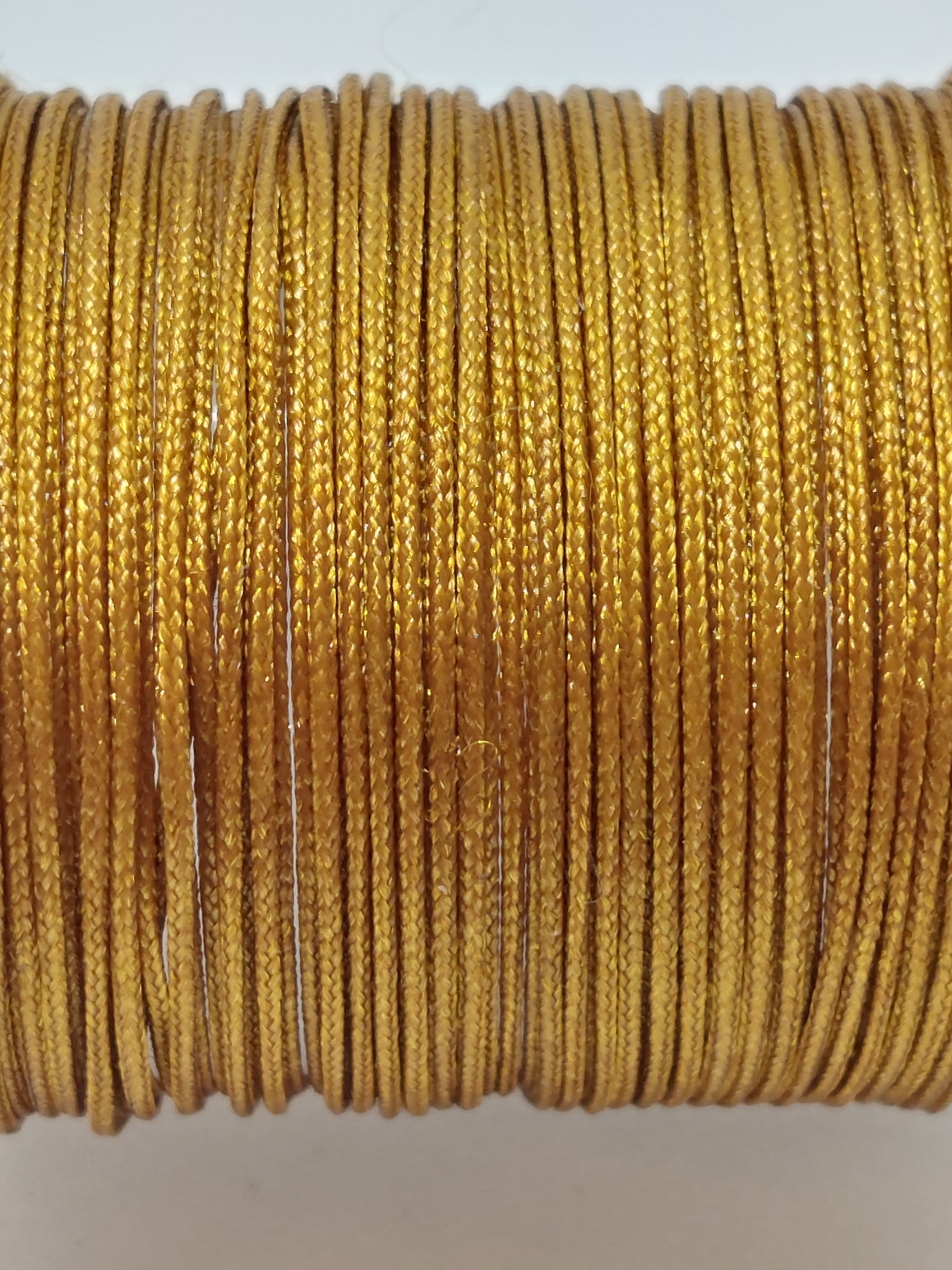 Macrame draad 0,8mm Bruin/goud