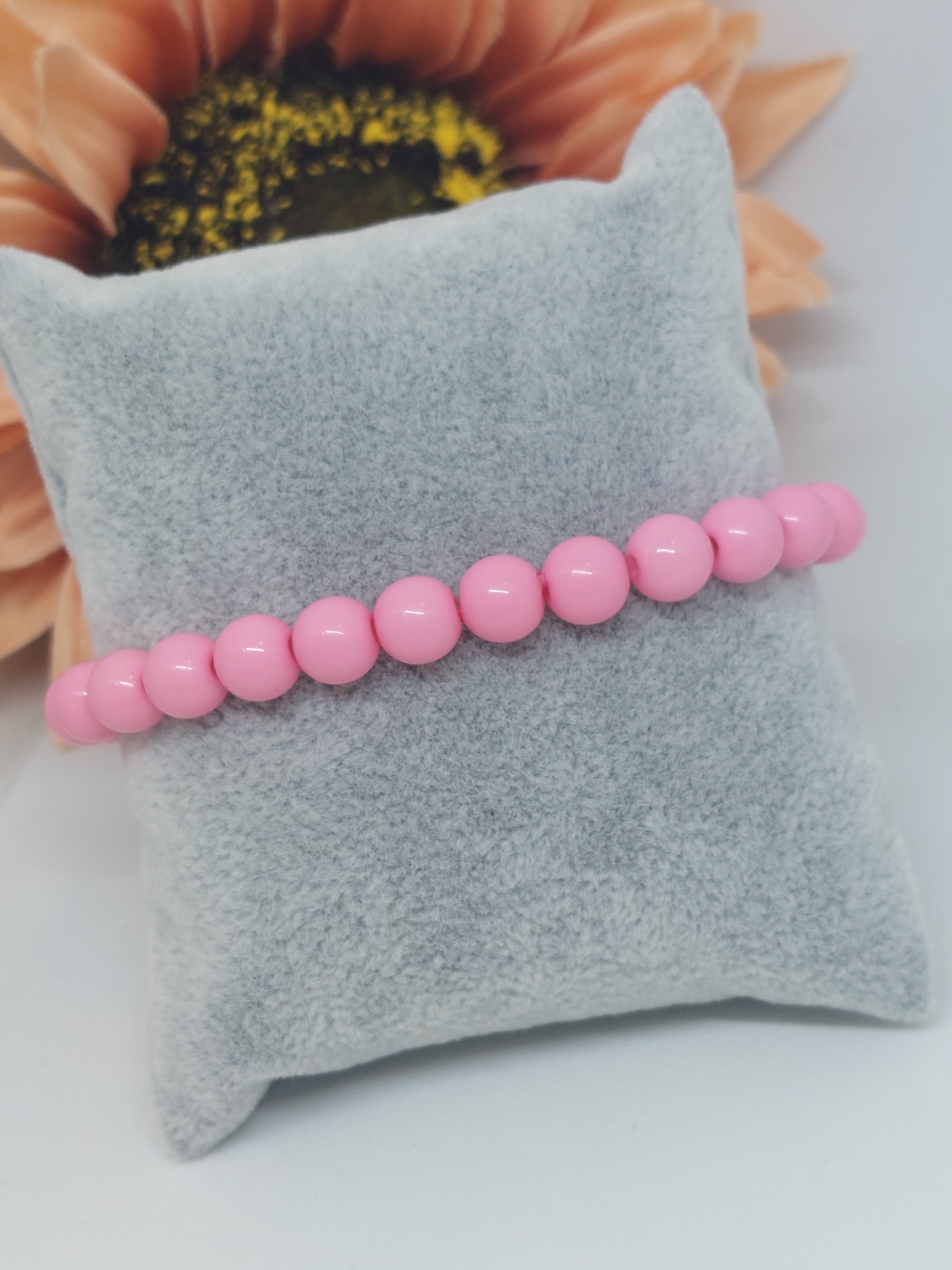 Kralen armband roze 8mm
