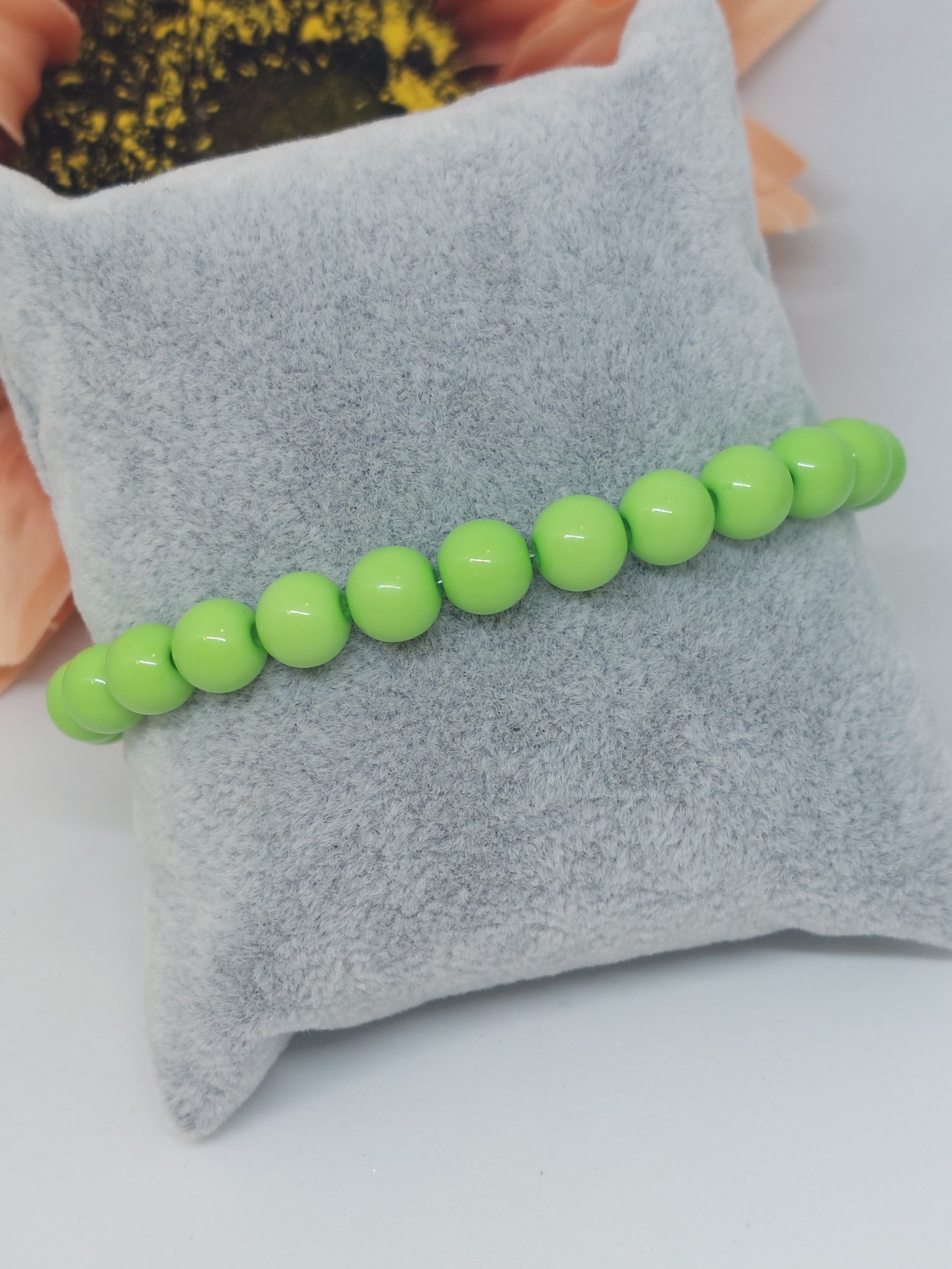 Kralen armband groen 8mm