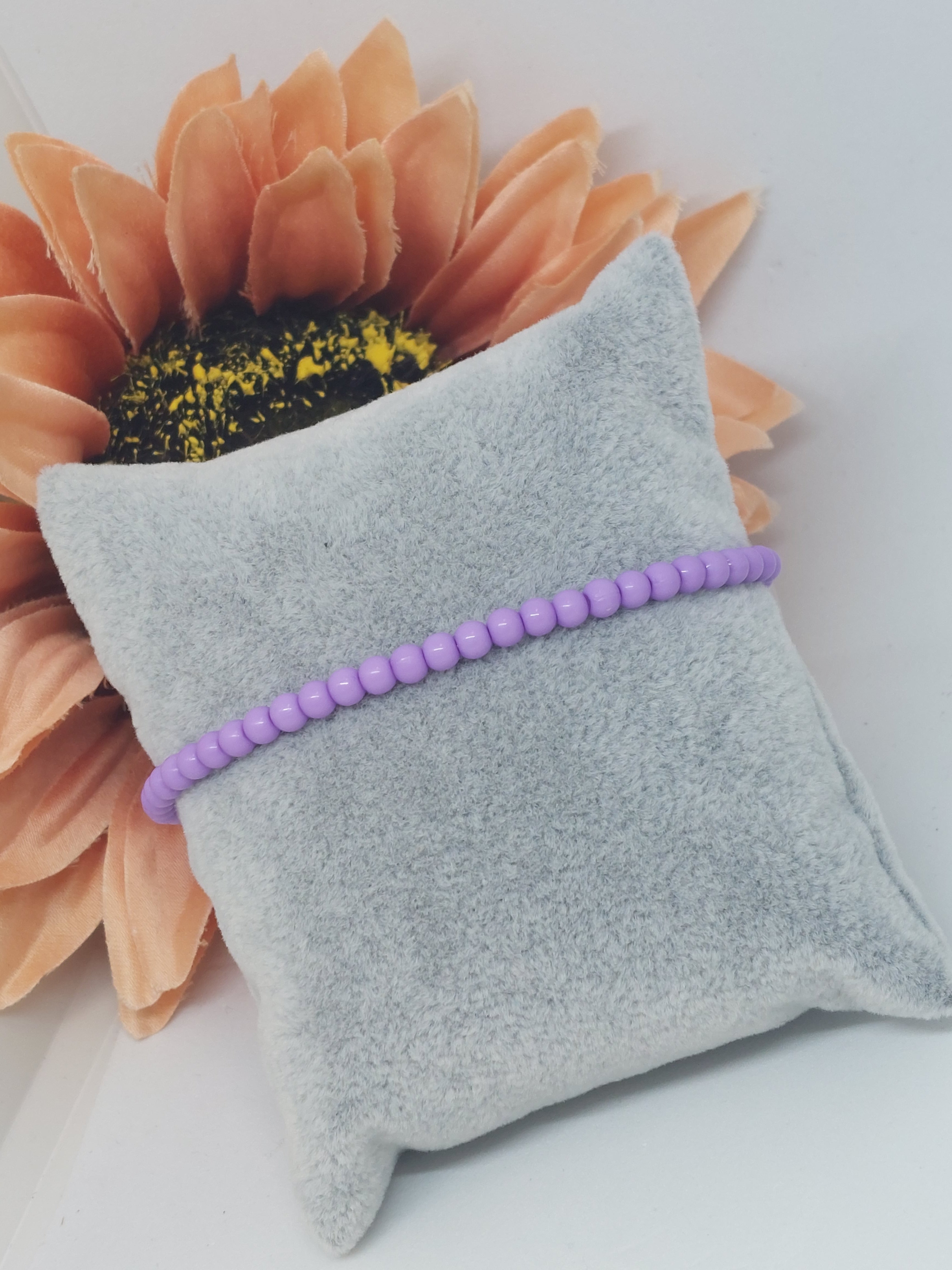 Kralen armband lila (4mm)