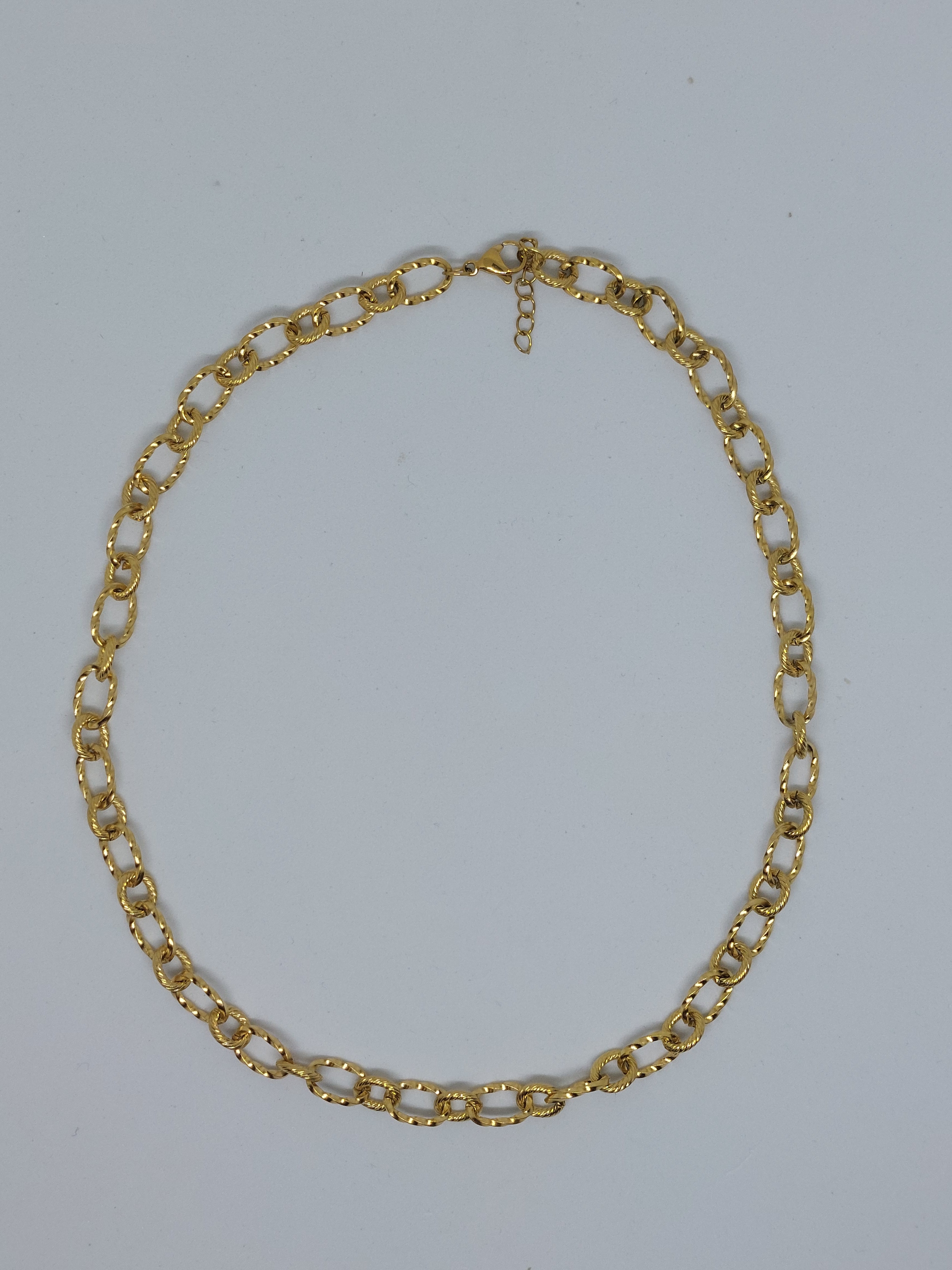 Ketting schakel grof goudkleuring (RVS)