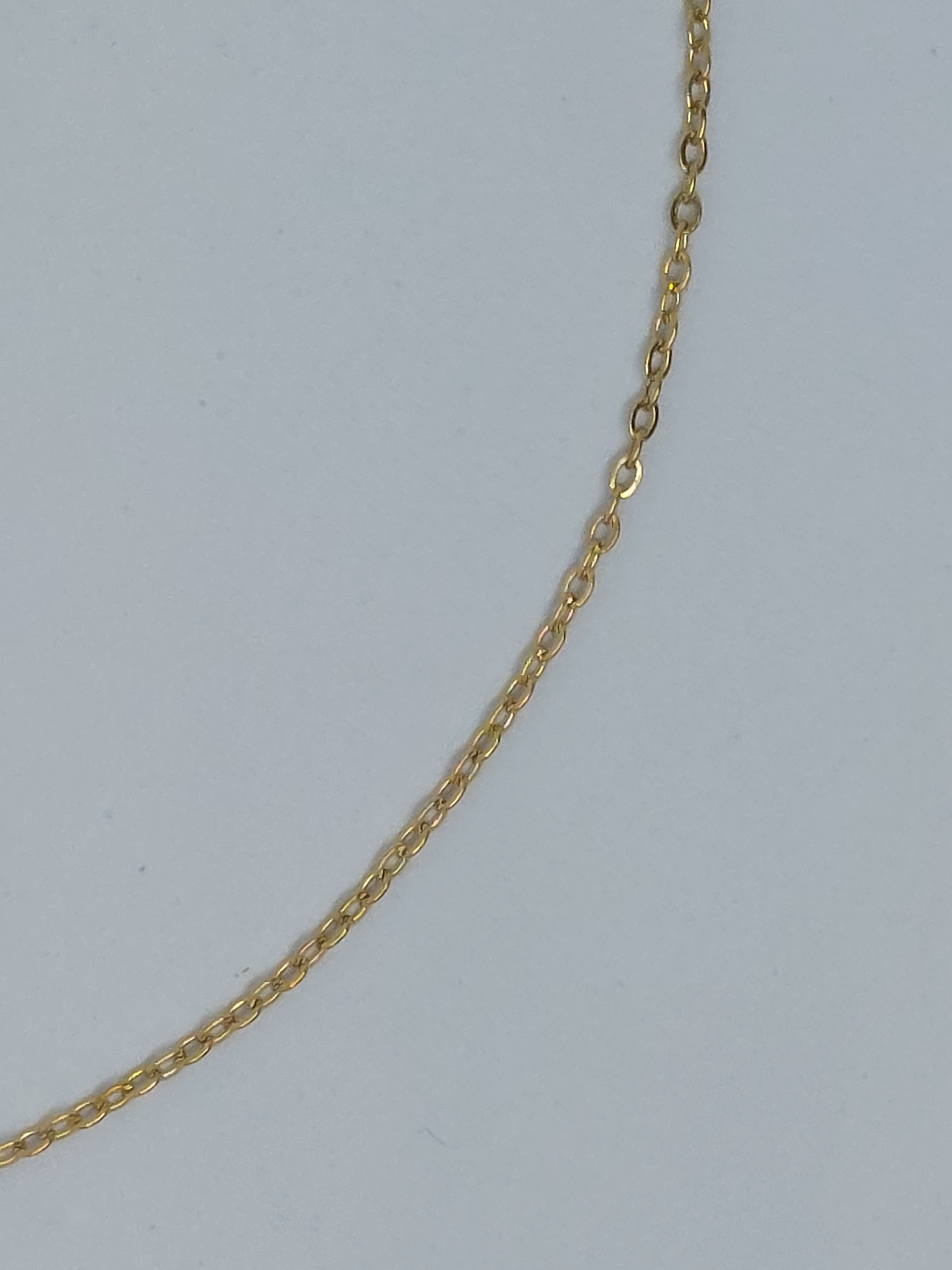 Ketting fijn goudkleurig RVS