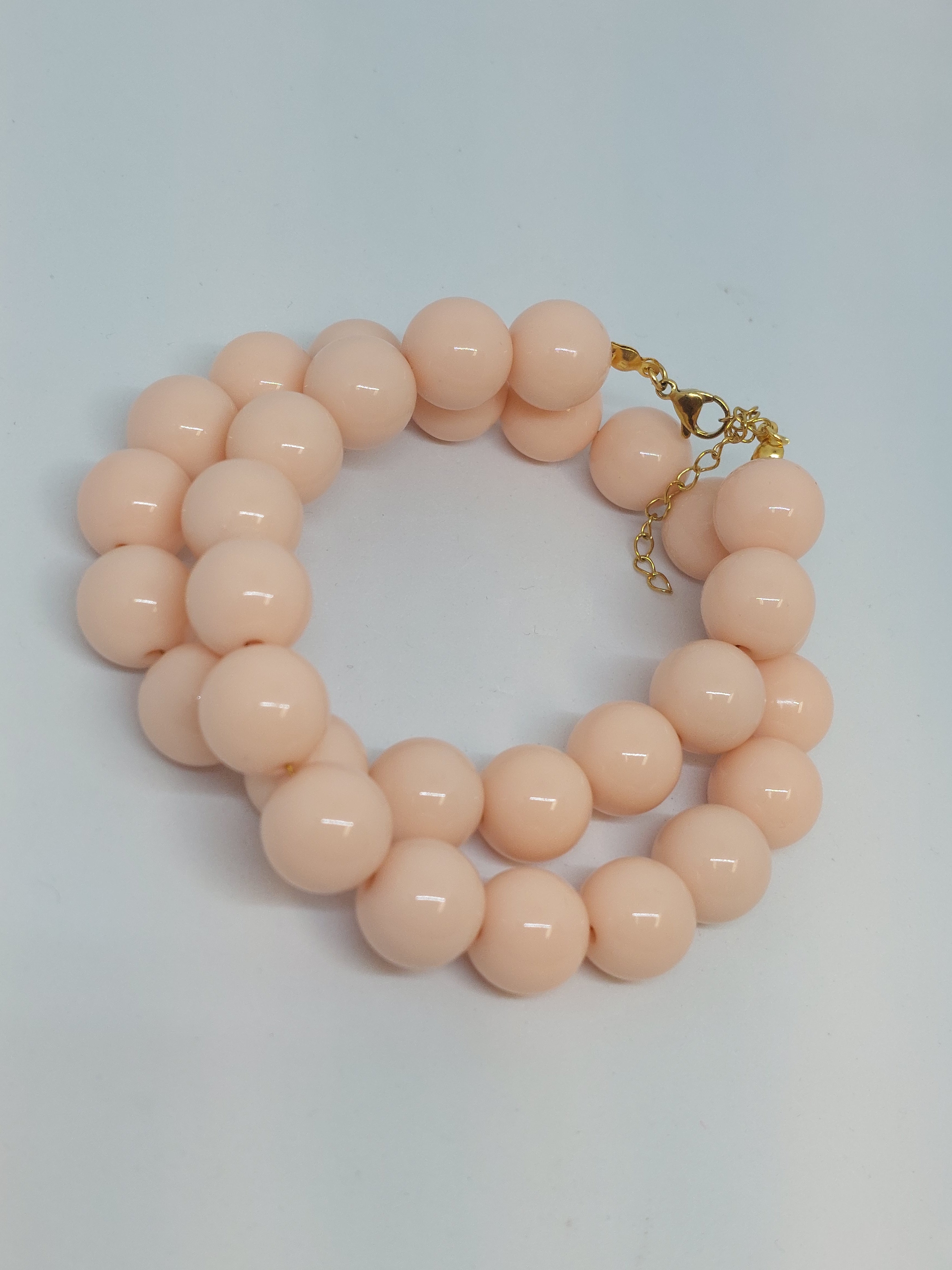 Kralenketting nude peach