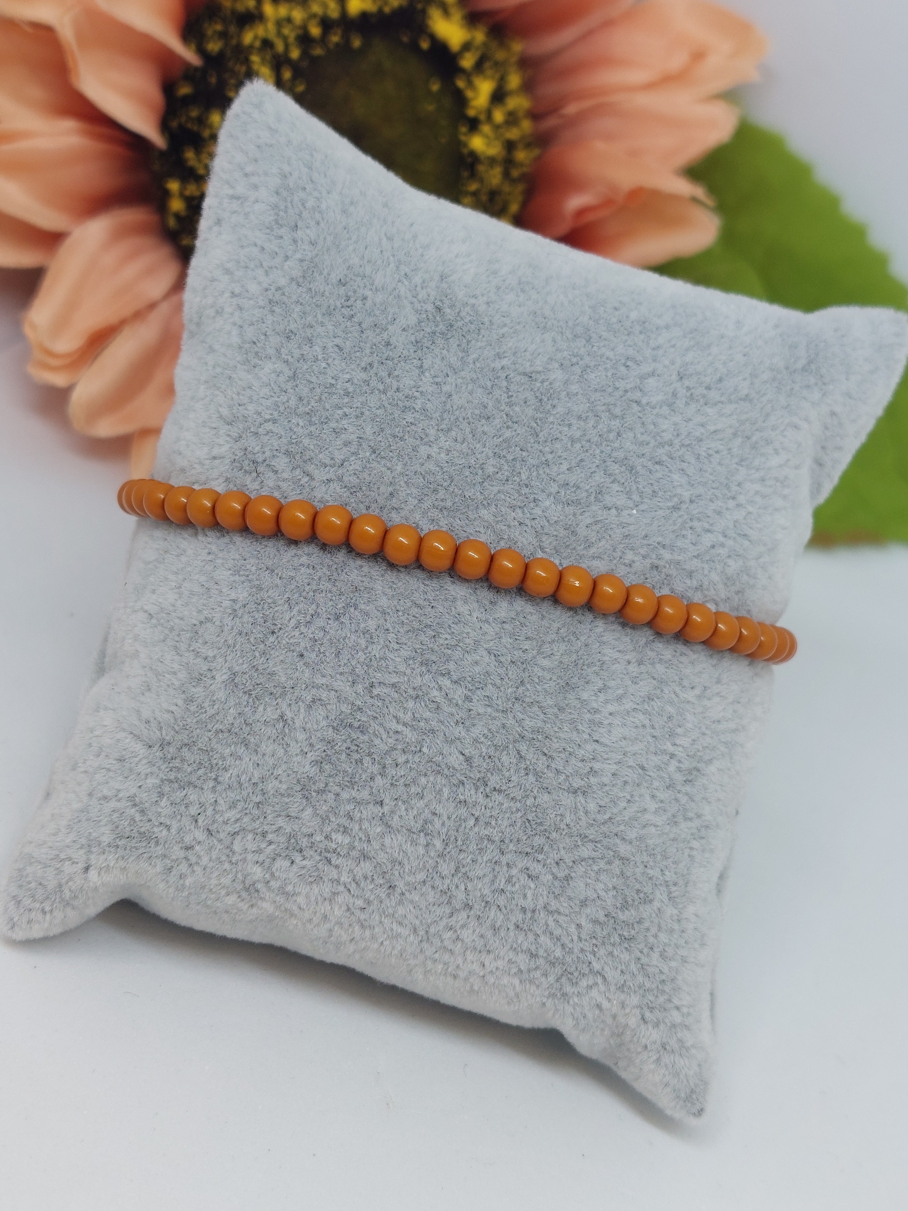 Kralen armband bruin 4mm