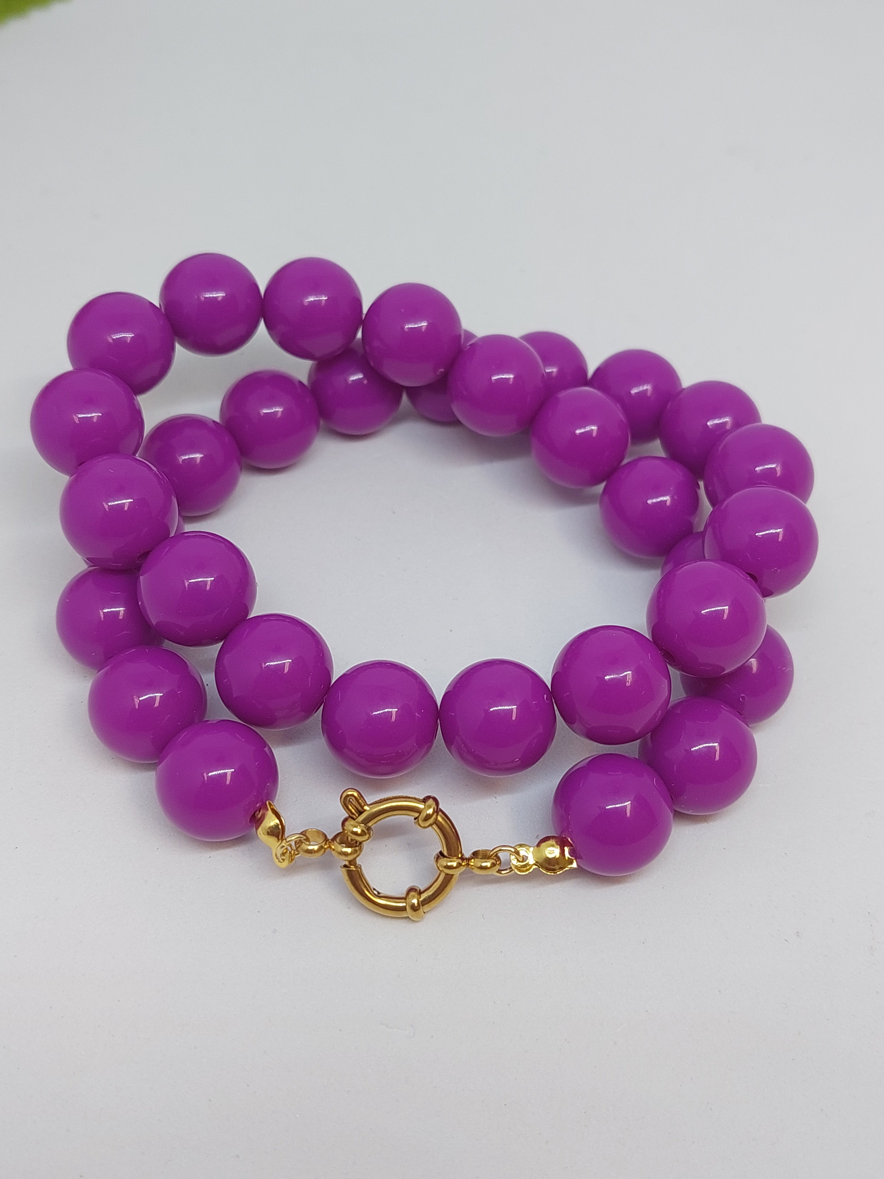 Kralenketting Magenta purple