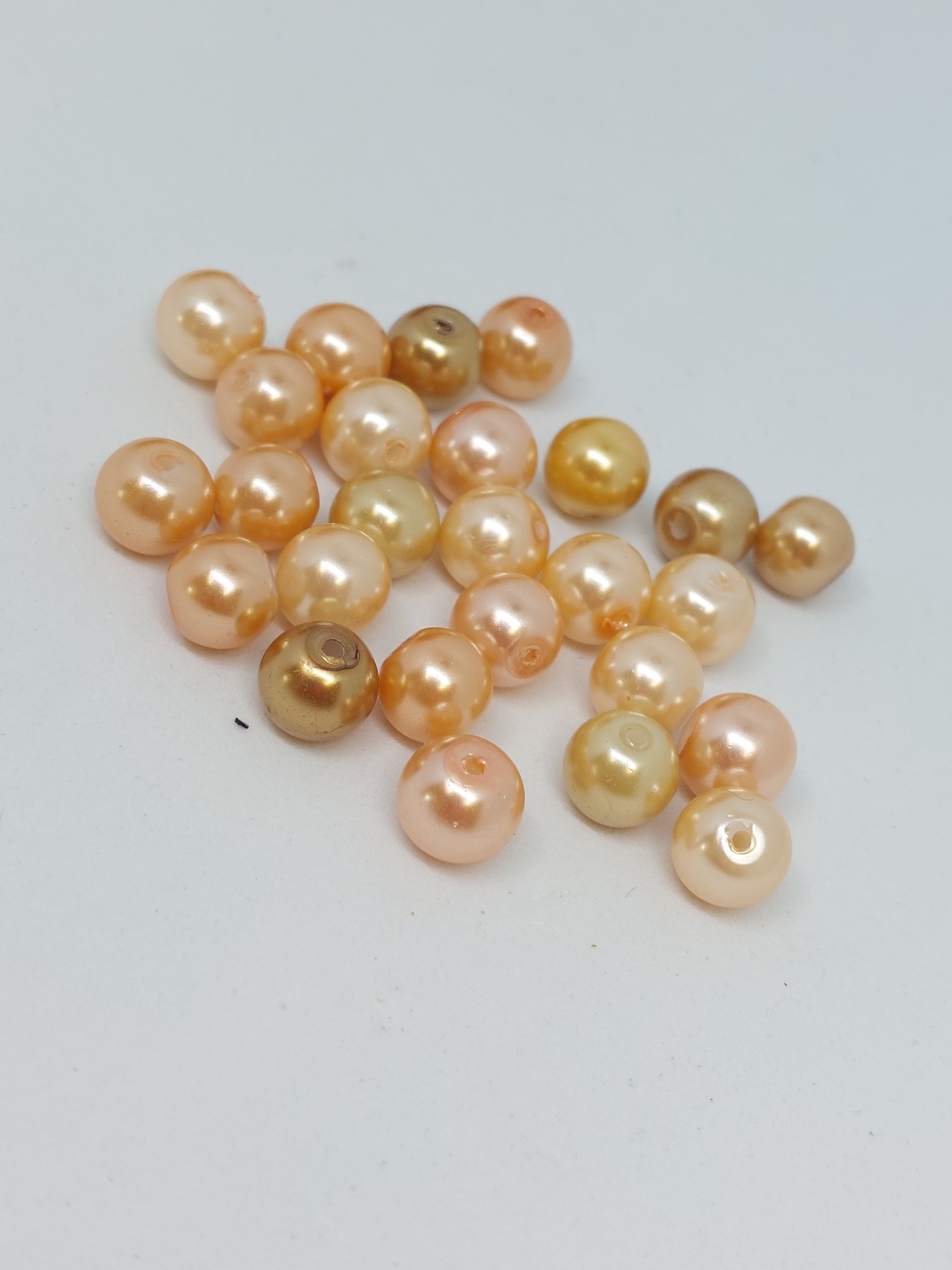 Glasparel Zalm/bruin mix 8mm