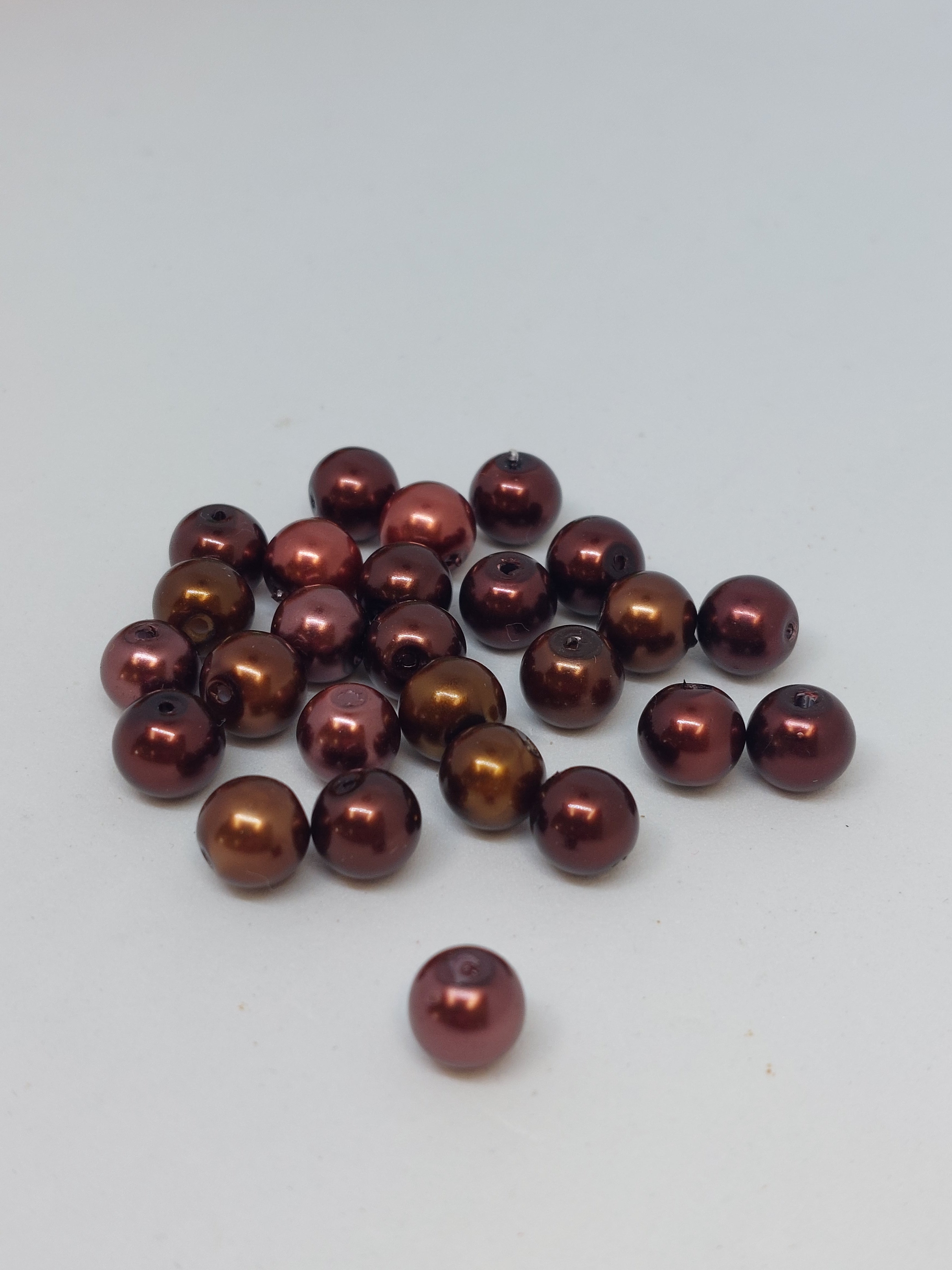 Glasparel Donkerbruin mix 8mm