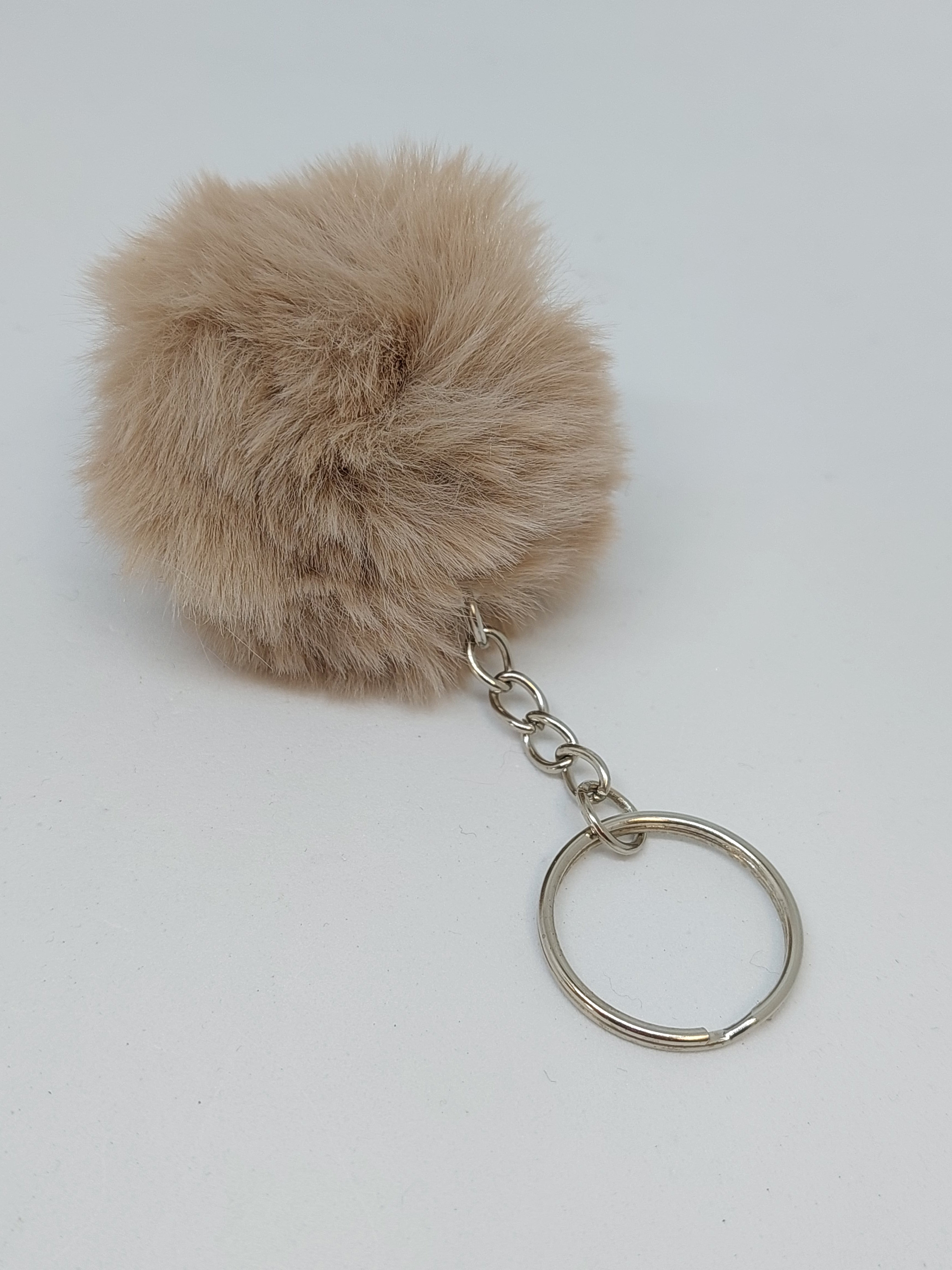 Sleutelhanger pluche Licht bruin