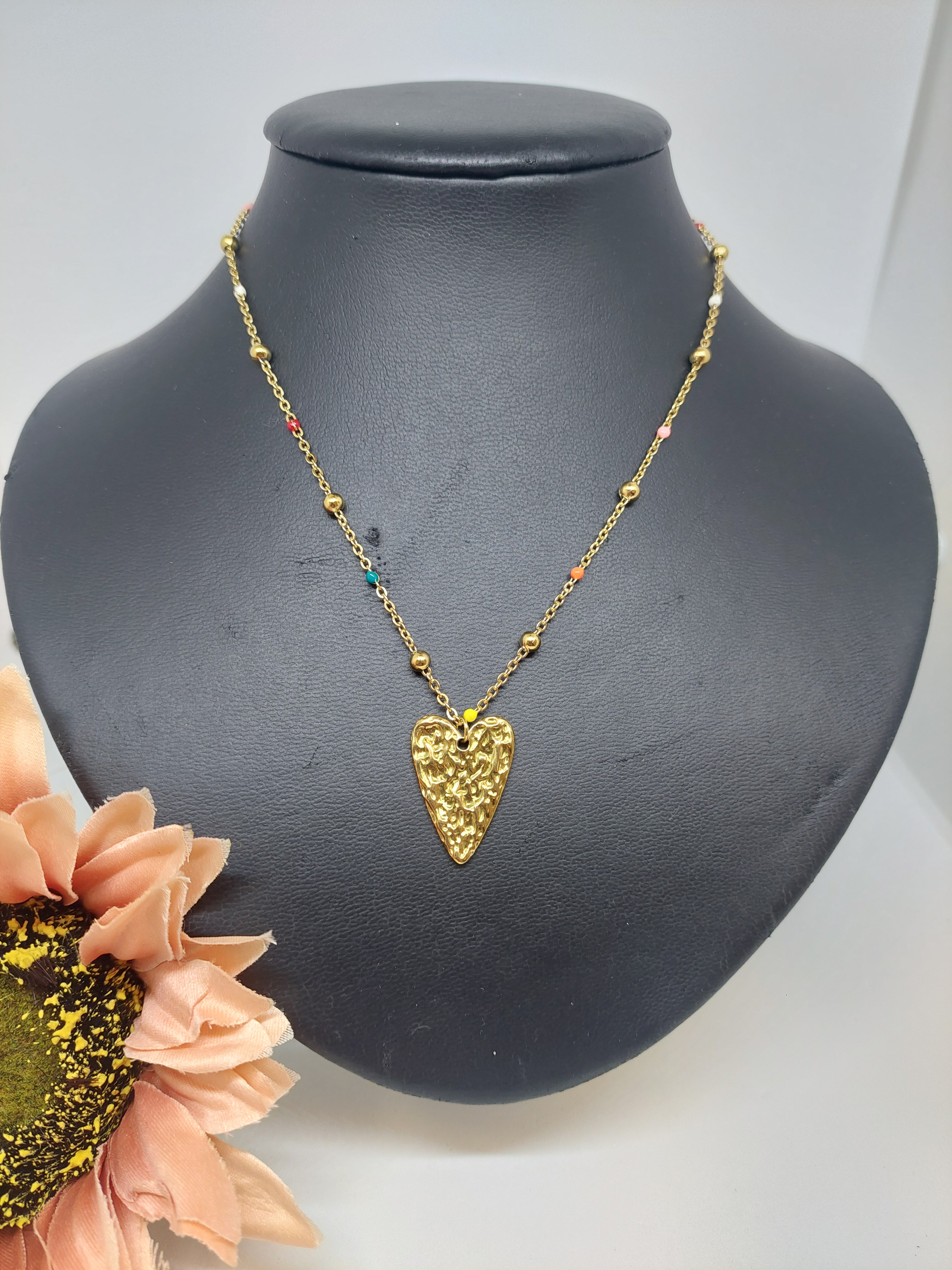 Ketting Hart III goudkleurig (RVS)